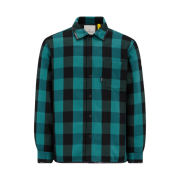 Moncler x Fragment Simmon Down Shacket Green Black Check - 22FW
