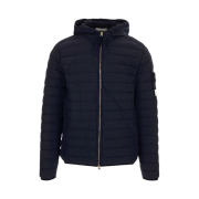 Stone Island 44525 Loom Woven Down Chambers Stretch Nylon-TC Jacket Navy Blue - 21SS