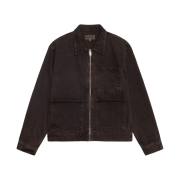 Stussy Denim Zip Work Jacket Espresso