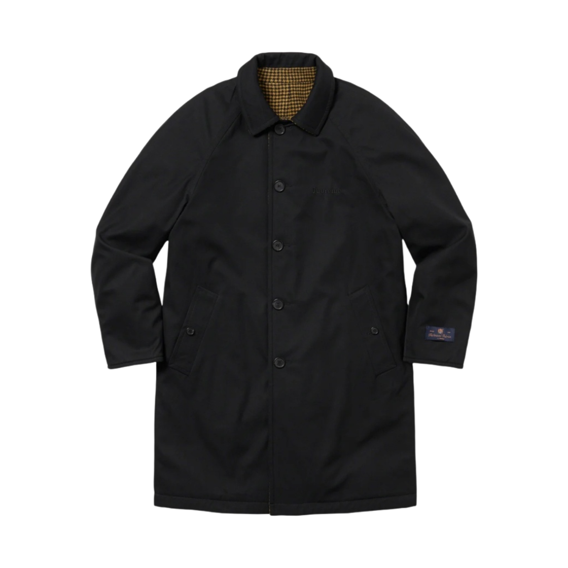 슈프림 리버시블 하운드스투스 오버코트 블랙 - 23FW(Supreme Reversible Houndstooth Overcoat Black - 23FW) - 3