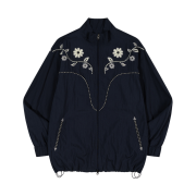 Fritur Embroidery Western Windbreaker Navy_F251JK06