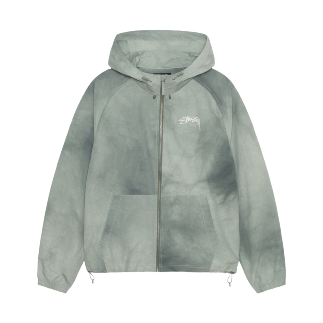 스투시 웨이브 다이 비치 쉘 자켓 세이지(Stussy Wave Dye Beach Shell Jacket Sage)