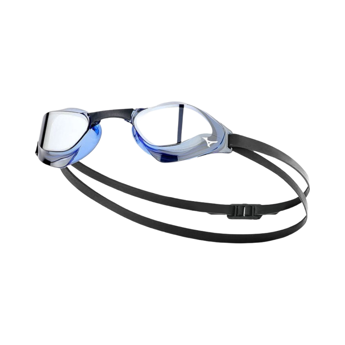 N3JE900122 Mizuno GX Sonic Eye J Mirrored Non Cushion Swim Goggles Blue Silver