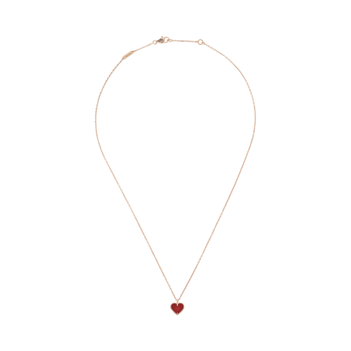 VCARN59NOO (W) Van Cleef & Arpels Sweet Alhambra Heart Pendant Rose Gold Carnelian - 대표 이미지 #1