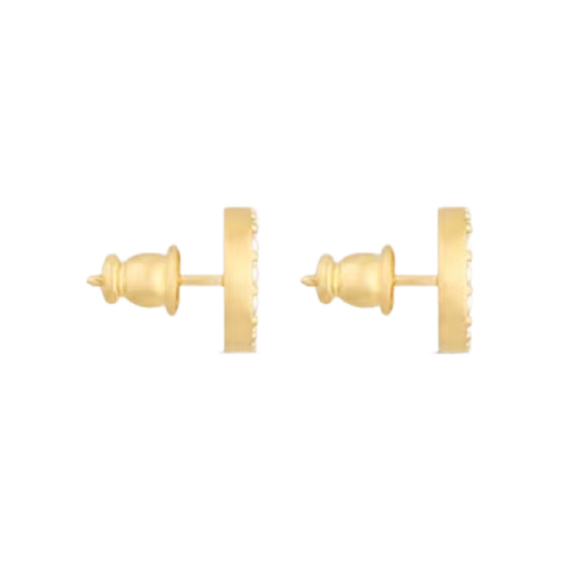 디올 쁘띠 CD 스터드 이어링 골드 피니쉬 메탈 & 화이트 크리스탈(Dior Petit CD Stud Earrings Gold Finish Metal & White Crystals) - 2