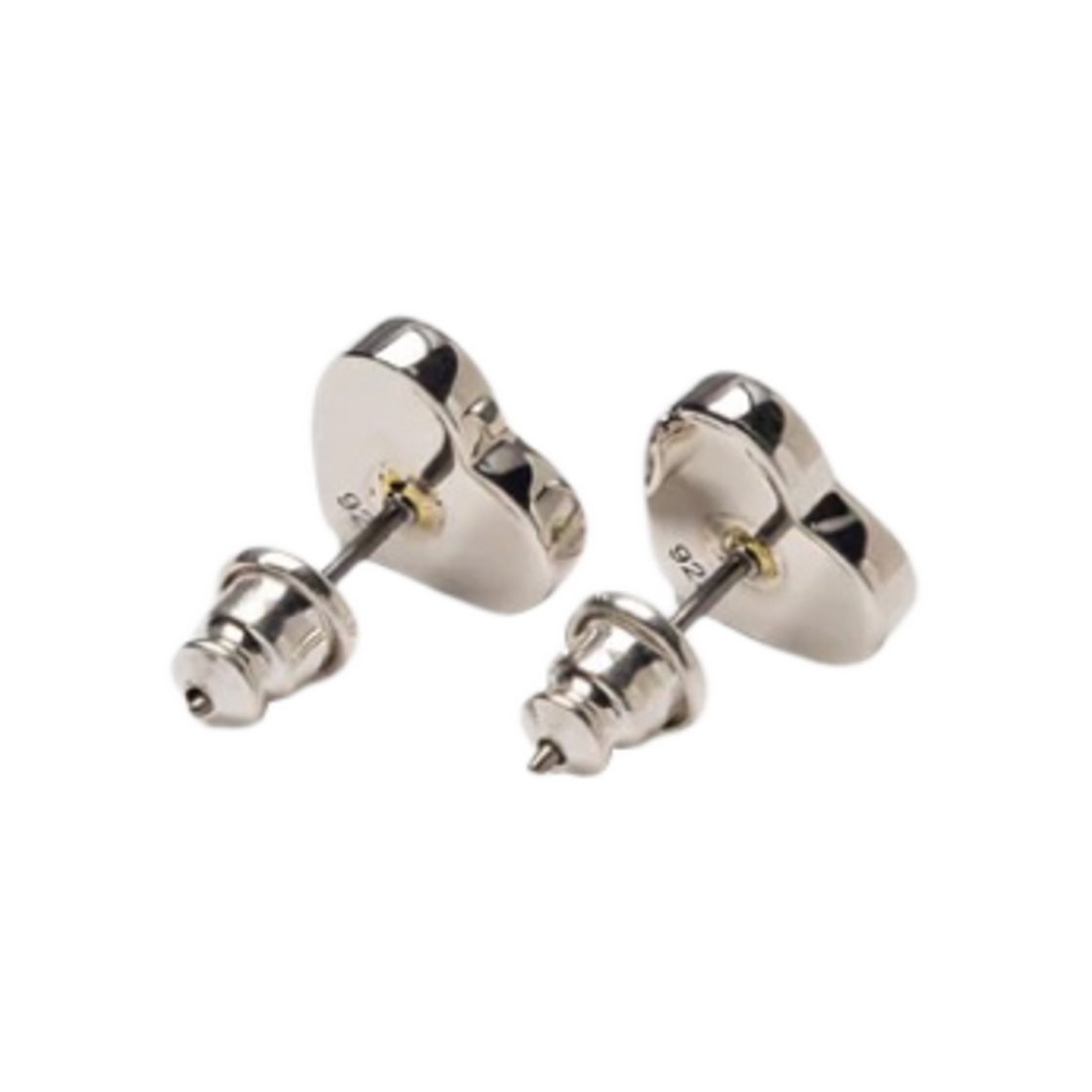 HM28GD069 Human Made Heart Silver Earring Black - #2