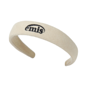 (W) Emis Corduroy Wide Hairband Light Beige