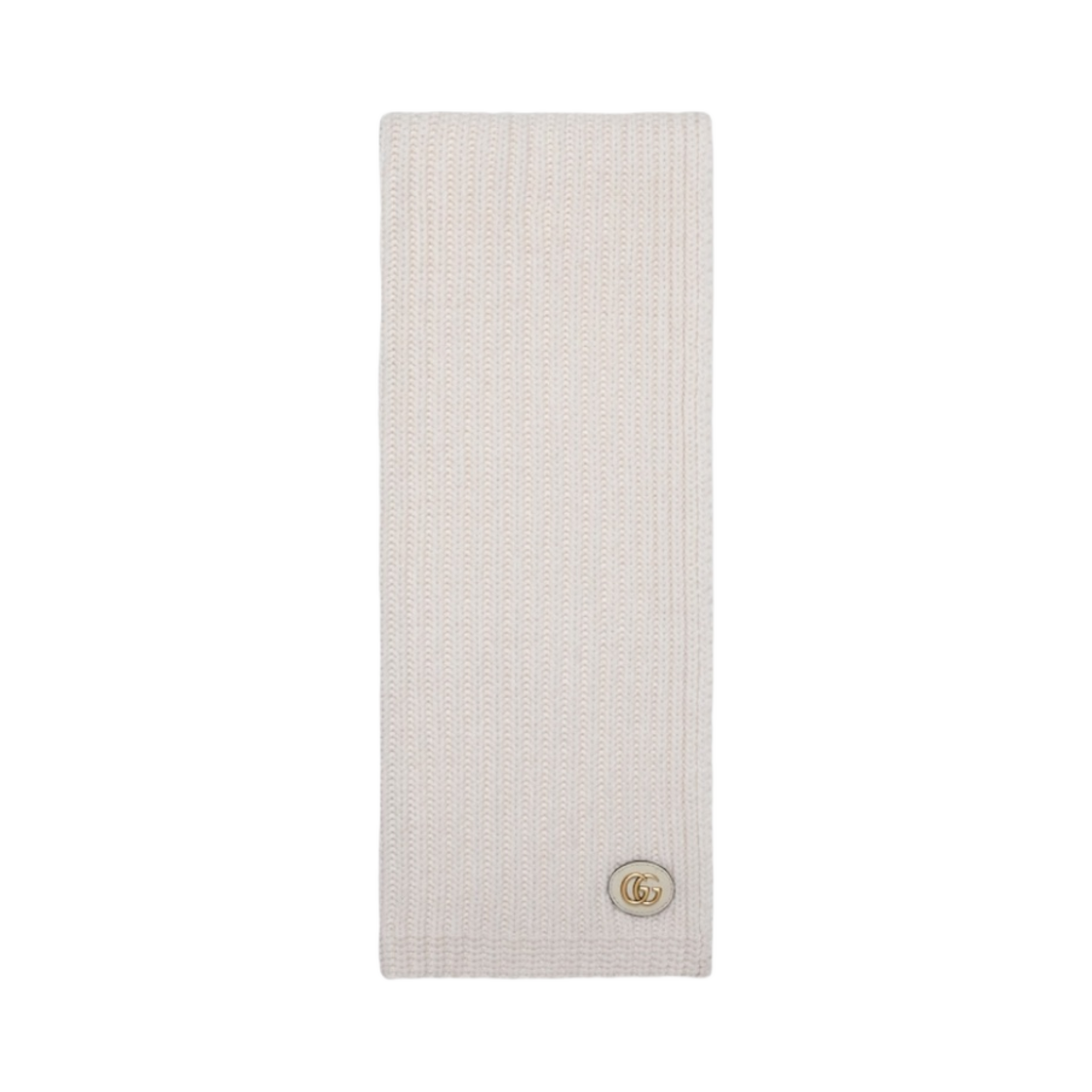 773426-3GB02-9200 (W) Gucci Knit Wool Muffler with Patch Ivory