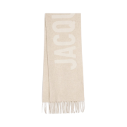Jacquemus Lecharpe Fringe Logo Muffler Multi Beige