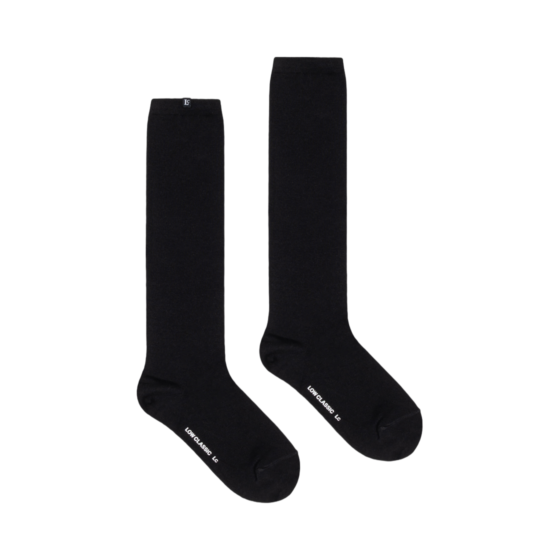 (W) 로우클래식 코튼 롱 삭스 블랙((W) Low Classic Cotton Long Socks Black)