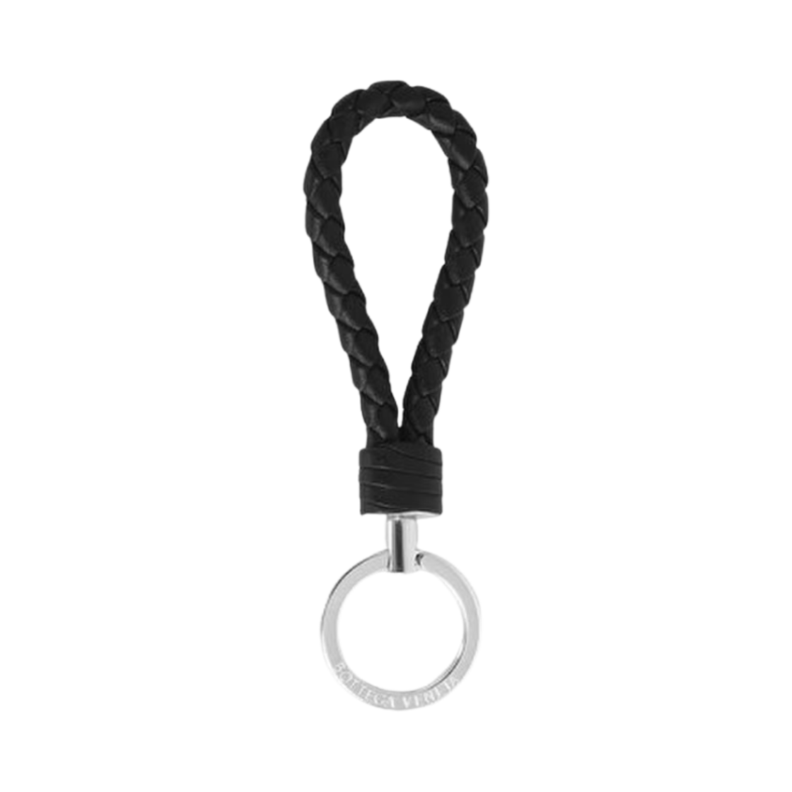 보테가 베네타 레더 키링 블랙(Bottega Veneta Leather Keyring Black)