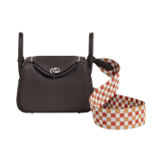 Hermes Lindy Mini Bag Clemence & Palladium Macassar Chai Nata Bleu Brume