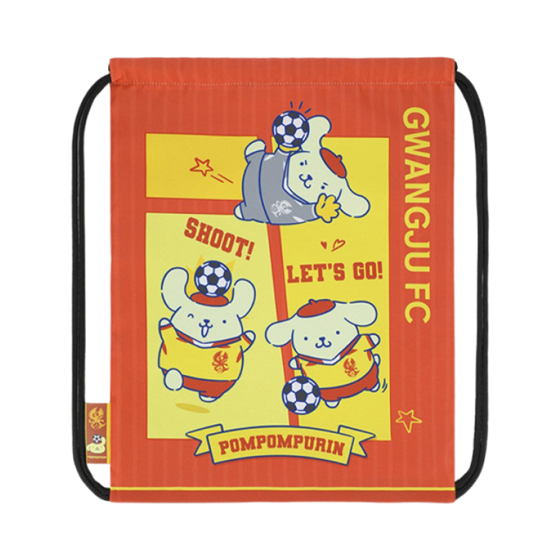 - K League x Sanrio Characters 2025 Gym Sack Pompompurin Gwangju FC Orange