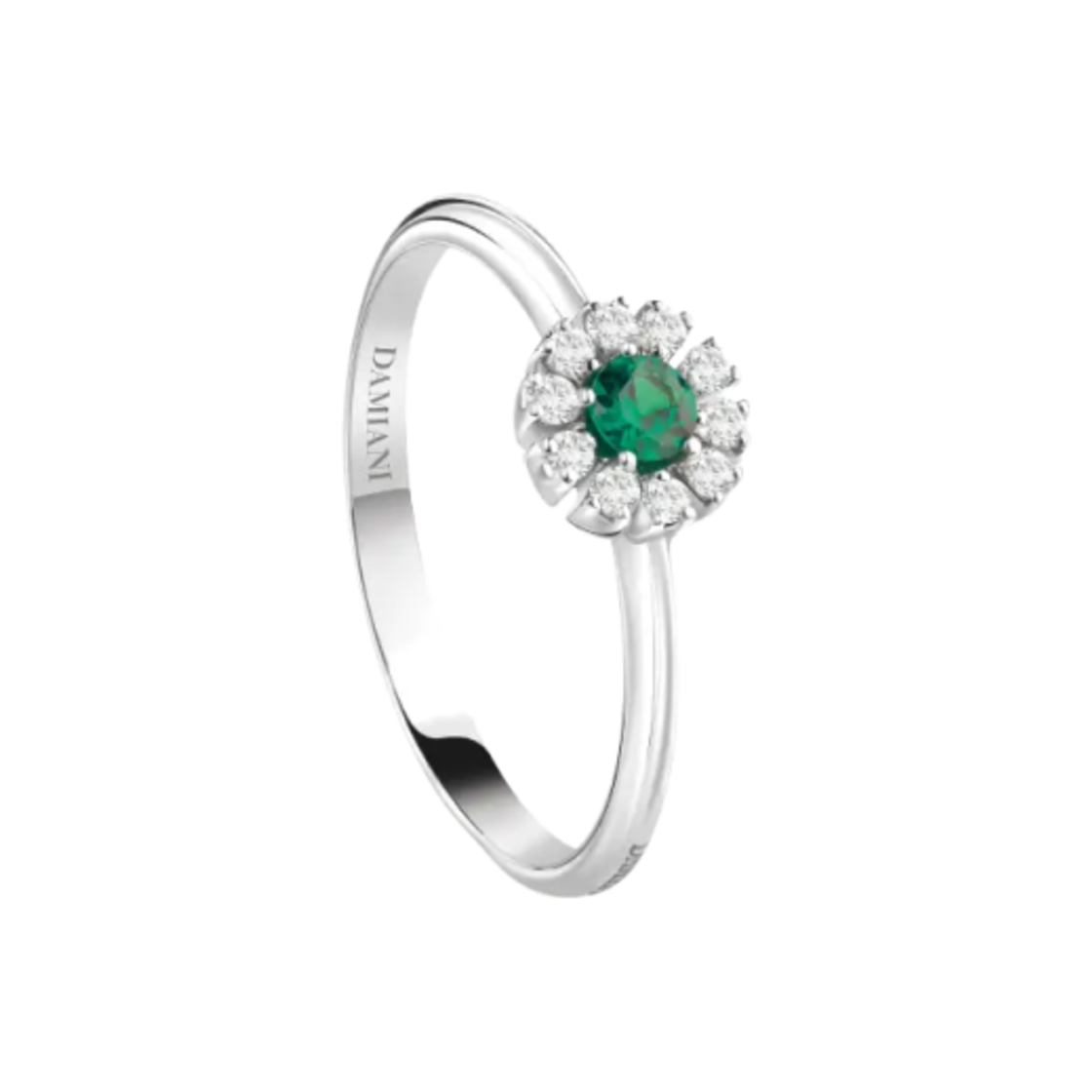 다미아니 마르게리타 다이아몬드 에메랄드 링 화이트 골드(Damiani Margherita Diamonds Emeralds Ring White Gold)
