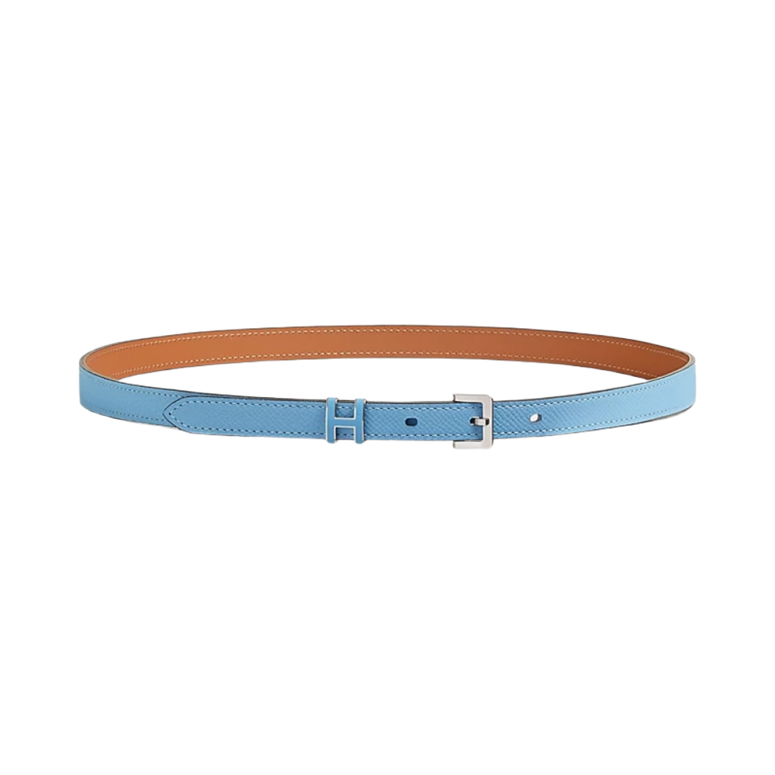 (W) 에르메스 팝아슈 15 벨트 앱송 & 팔라듐 셀레스트((W) Hermes Pop H 15 Belt Epsom & Palladium Celeste) - 1