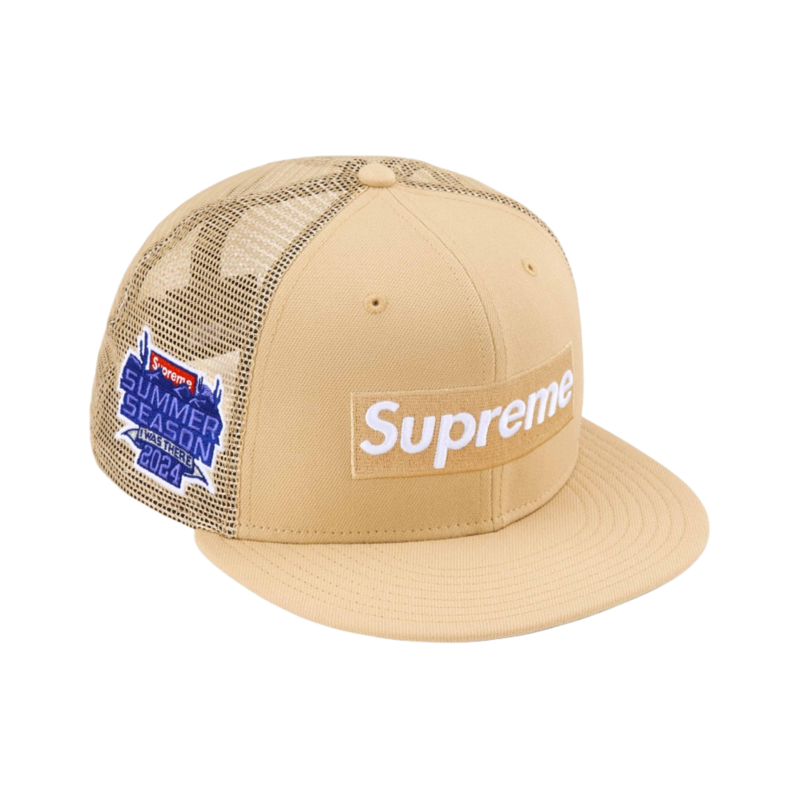 슈프림 박스로고 메쉬 백 뉴에라 라이트 골드 - 24SS | Supreme