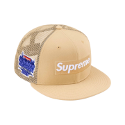 Supreme Box Logo Mesh Back New Era Light Gold - 24SS