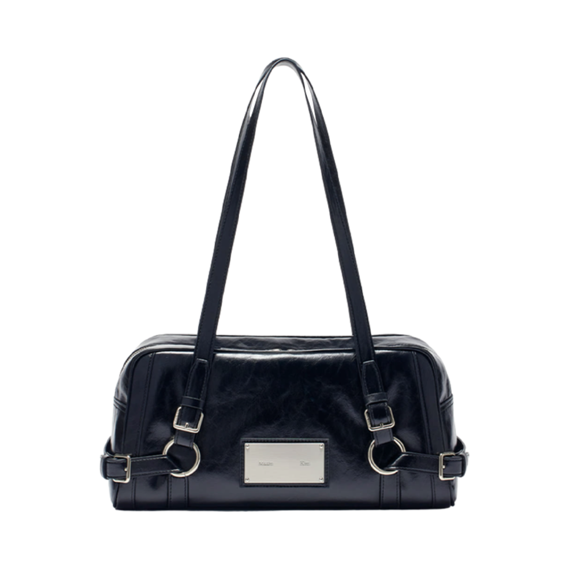 - Matin Kim Biker Detail Medium Shoulder Bag Black