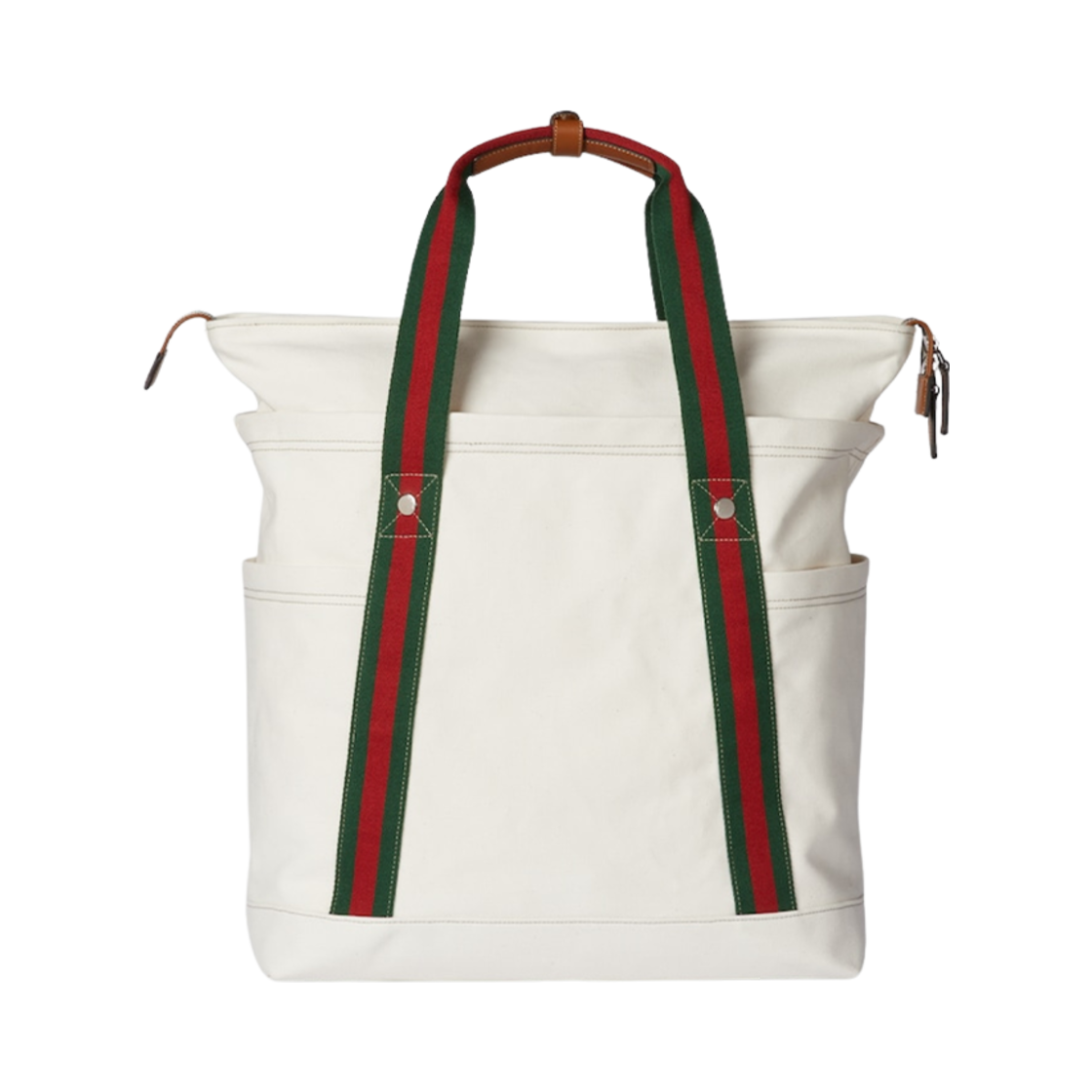 구찌 미디움 프린티드 캔버스 백 웹 오프 화이트(Gucci Medium Printed Canvas Bag with Web Off White) - 3