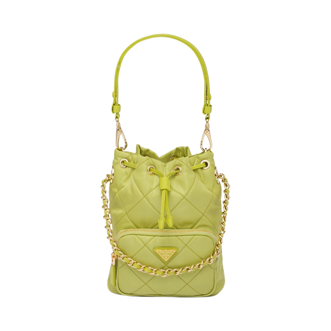 프라다 리에디션 1995 셰네 리나일론 숄더백 라임 그린(Prada Re-Edition 1995 Chaine Re-Nylon Shoulder Bag Lime Green) - 1