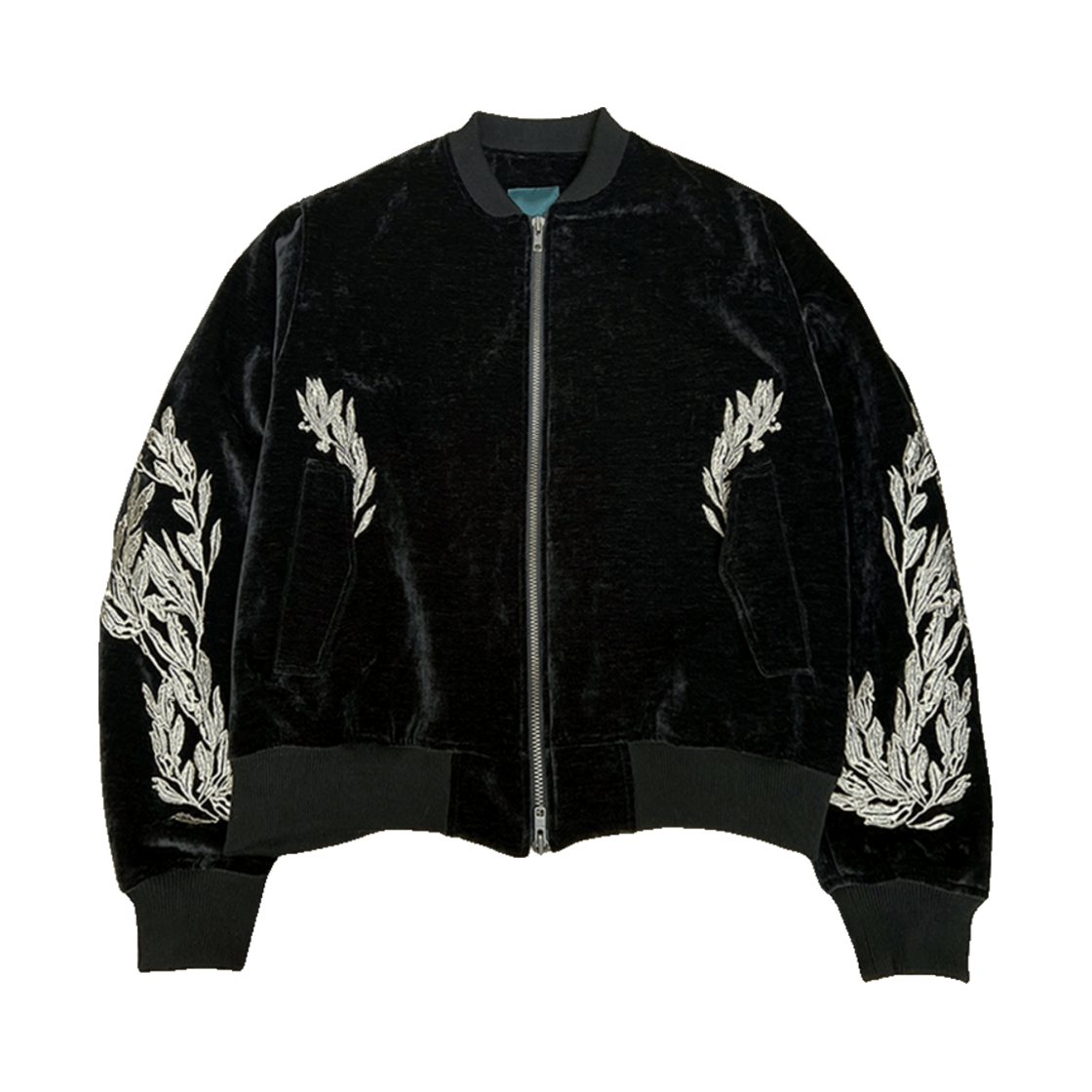 25SSUMCGLBB Undermycar 25SS Golden Laurel Embroidered Blouson Black - 대표 이미지 #1