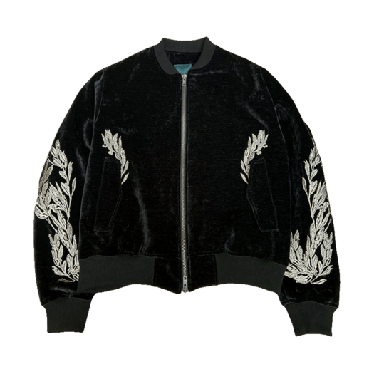 25SSUMCGLBB Undermycar 25SS Golden Laurel Embroidered Blouson Black