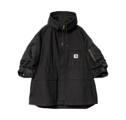 Sacai x Carhartt WIP Duck x Nylon Twill Coat Black