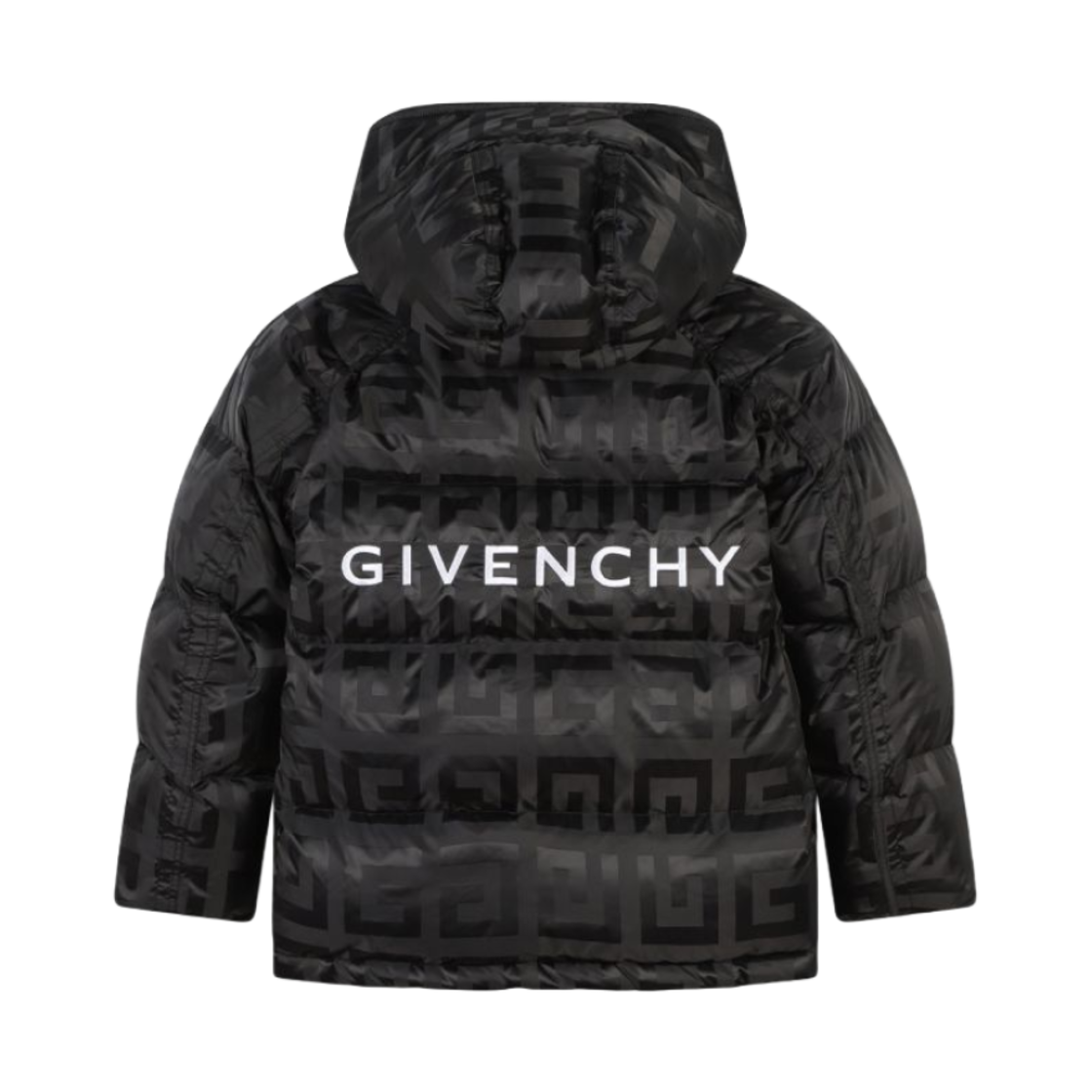 (키즈) 지방시 4G 로고 푸퍼 자켓 블랙((Kids) Givenchy 4G Logo Puffer Jacket Black)