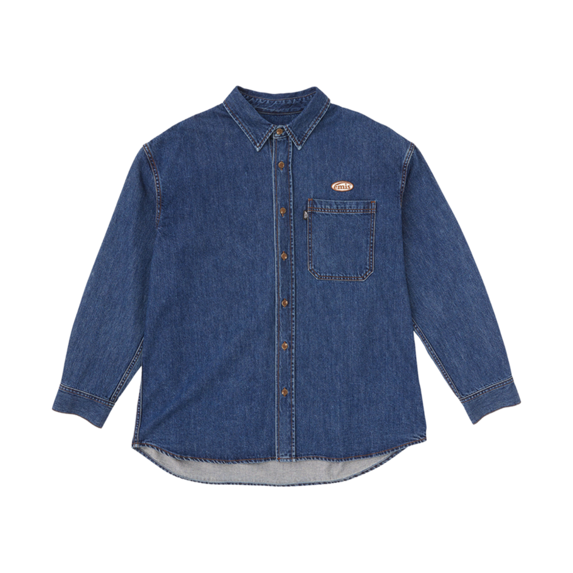 (W) 이미스 데님 셔켓 블루 데님((W) Emis Denim Shacket Blue Denim)