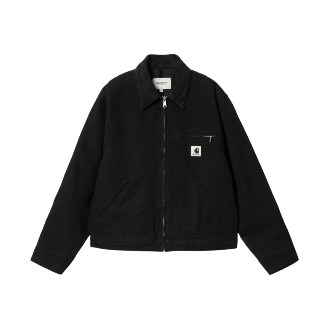 (W) 칼하트 WIP 오가닉 코튼 디어본 캔버스 OG 디트로이트 자켓 블랙 - 스프링((W) Carhartt WIP Organic Cotton Dearborn Canvas OG Detroit Jacket Black - Spring) - 1