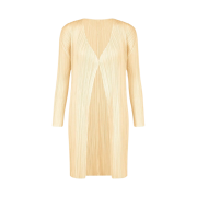 (W) Pleats Please Issey Miyake New Colorful Basics 3 Coat Light Beige