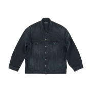 Balenciaga Hand Drawn BB Icon Oversized Jacket Black