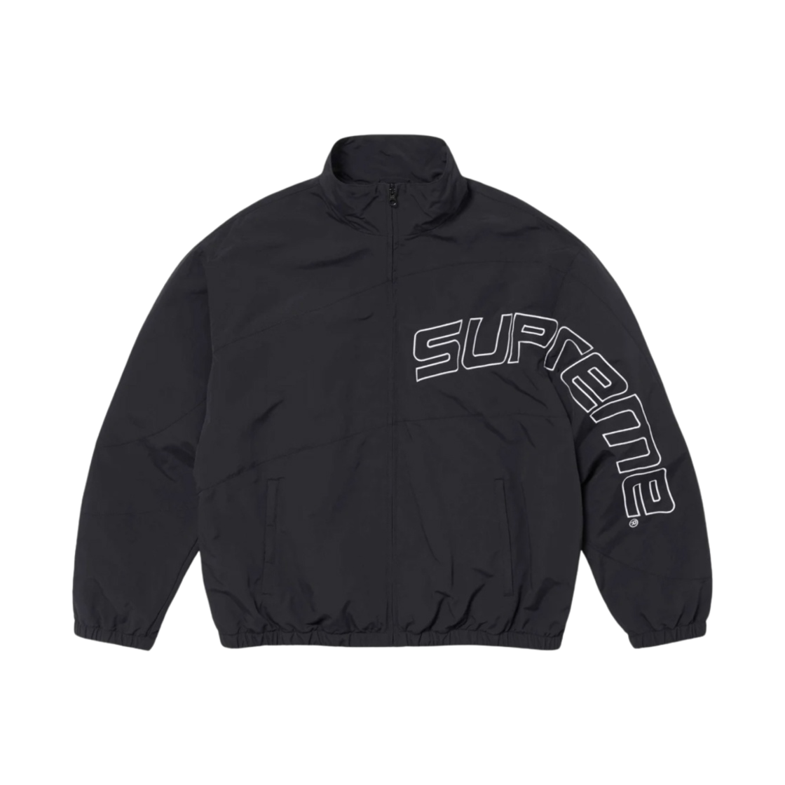 Supreme Satin hooded Track Jacket ブラック黒M Supreme（ナイロン