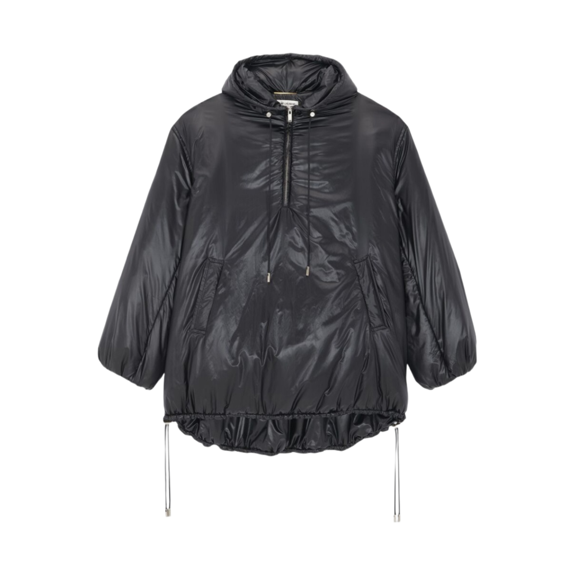 758264-Y5F65-1000 Saint Laurent Cassandre Anorak Nylon Black
