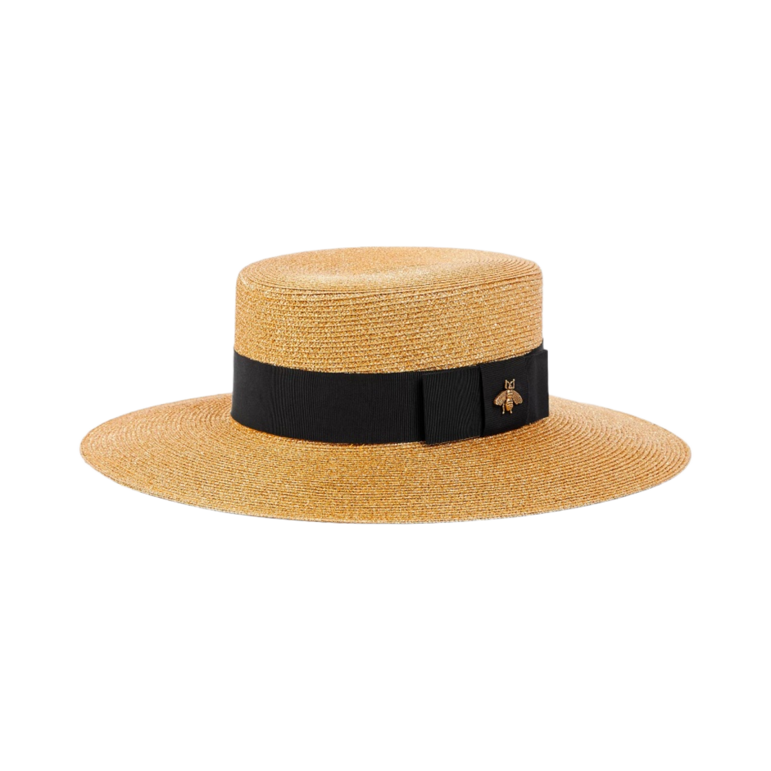 (W) 구찌 라메 파피에르 햇 블랙 골드 라메((W) Gucci Lame Papier Hat Black Gold Lamé) - 1