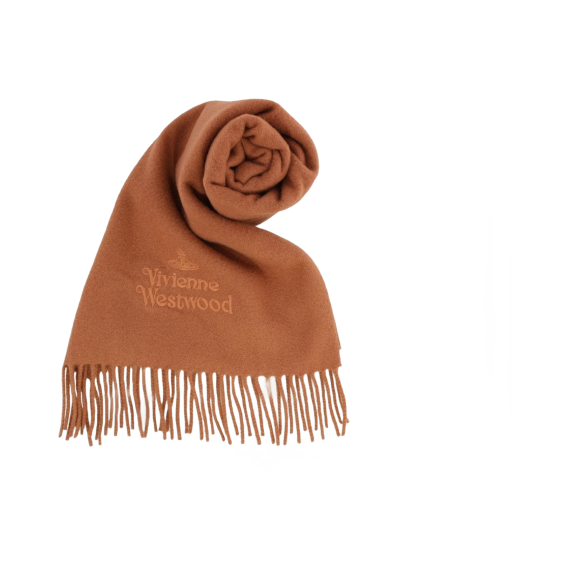 비비안 웨스트우드 자수 램스울 머플러 시나몬(Vivienne Westwood Embroidered Lambswool Muffler Cinnamon) - 1