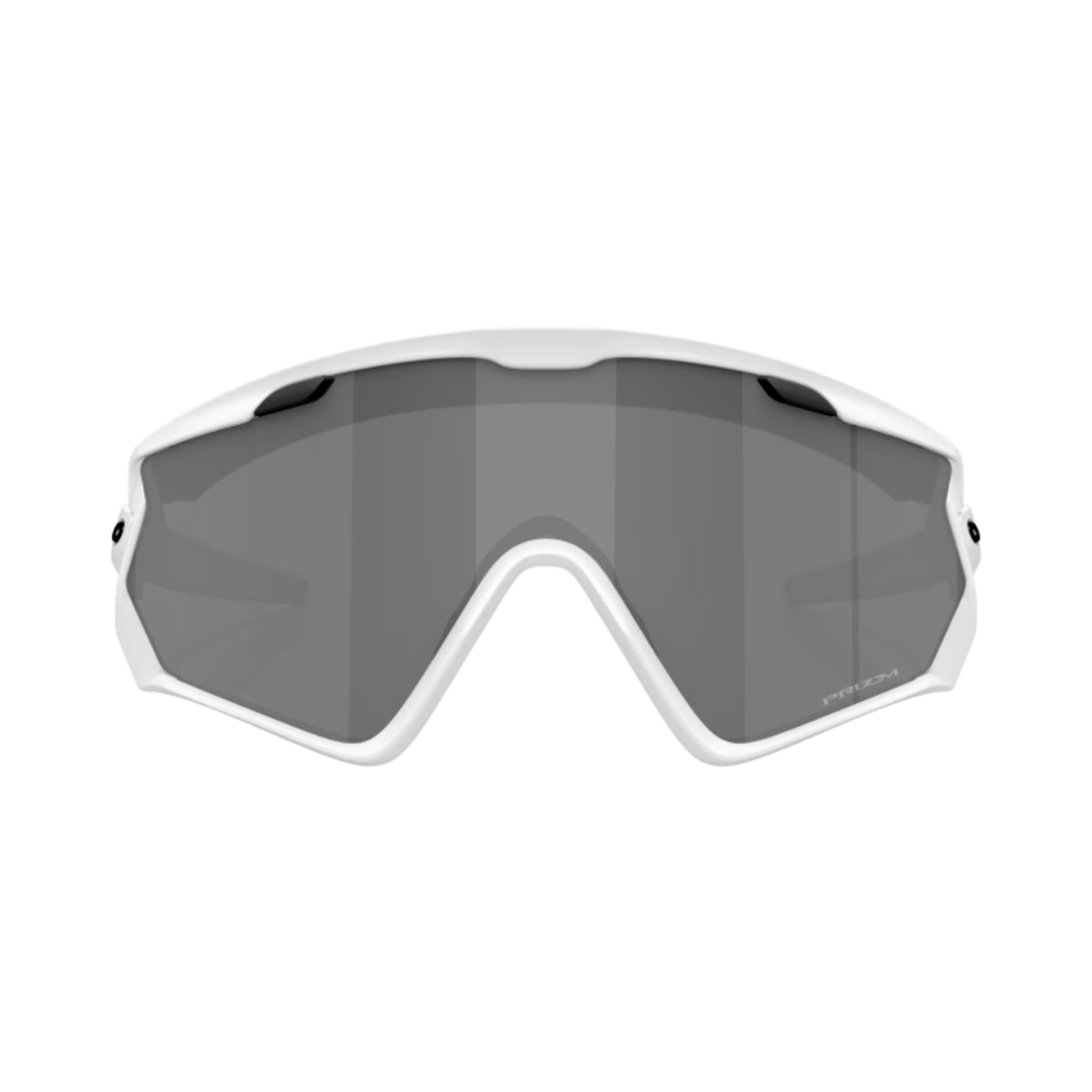 오클리 윈드 자켓 2.0 매트 화이트 프레임 프리즘 블랙 렌즈 하이 브릿지 핏(Oakley Wind Jacket 2.0 Matte White Frame Prizm Black Lenses High Bridge Fit) - 1