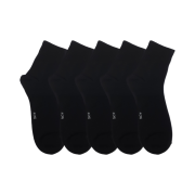[3% 적립] Aone Minimal Plain Mini Crew Socks 5-Pack Black