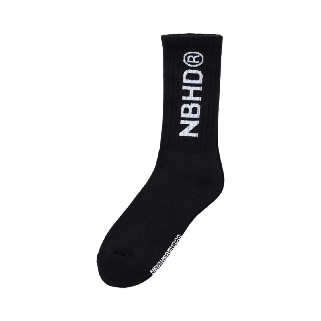 242WINH-UWM02 Neighborhood NBHD Logo Socks Black