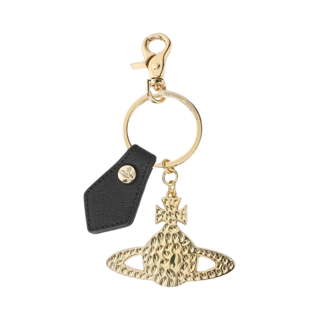 비비안 웨스트우드 사피아노 해머드 오브 키링 골드 블랙