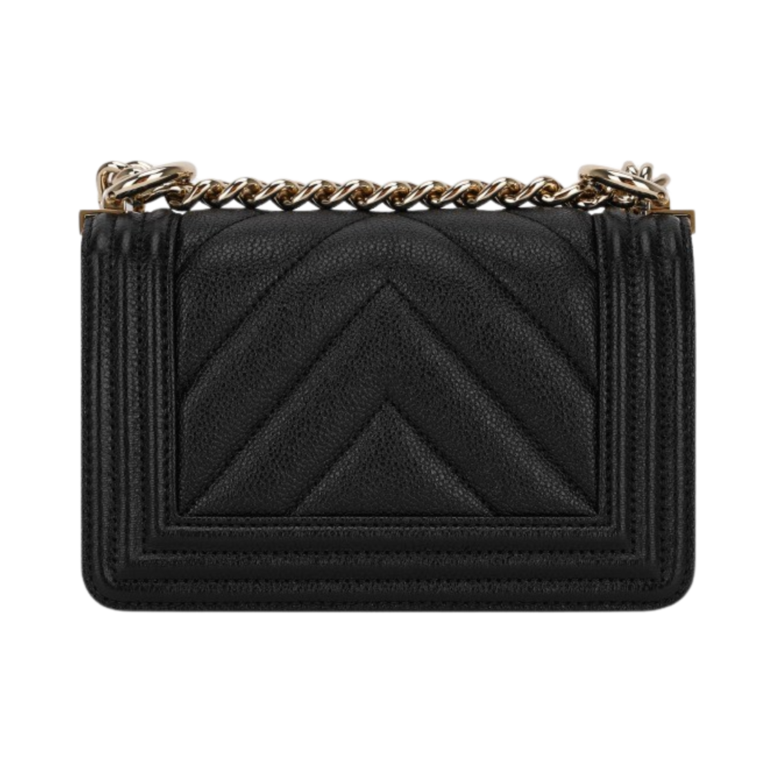 샤넬 미니 보이 샤넬 핸드백 그레인드 카프스킨 & 골드 메탈 블랙(Chanel Mini Boy Chanel Handbag Grained Calfskin & Gold Black) - 2