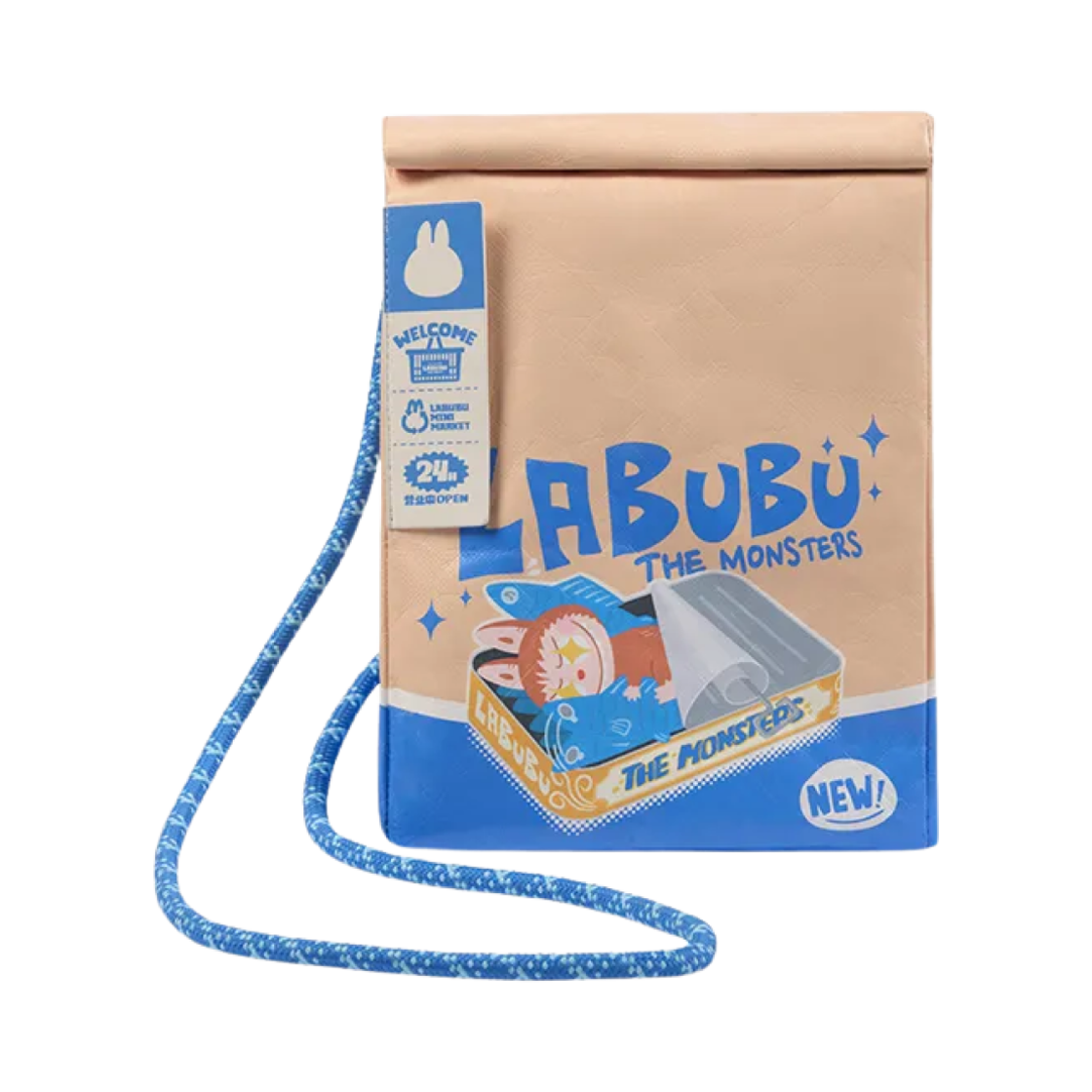 팝마트 라부부 더 몬스터즈 와키 마트 시리즈 메신저 백(Pop Mart Labubu The Monsters Wacky Mart Series Messenger Bag)