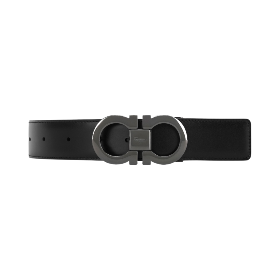 페라가모 리버시블 어드저스터블 간치니 벨트 블랙 다크 레인(Ferragamo Reversible Adjustable Gancini Belt Black Dark Rain) - 2