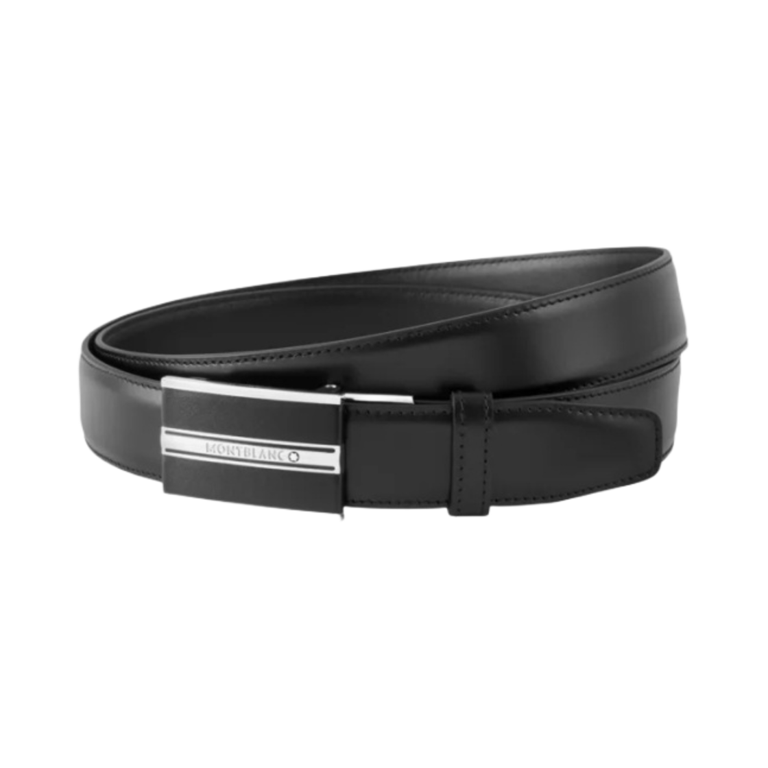 118421 Montblanc 30mm Leather Belt Black