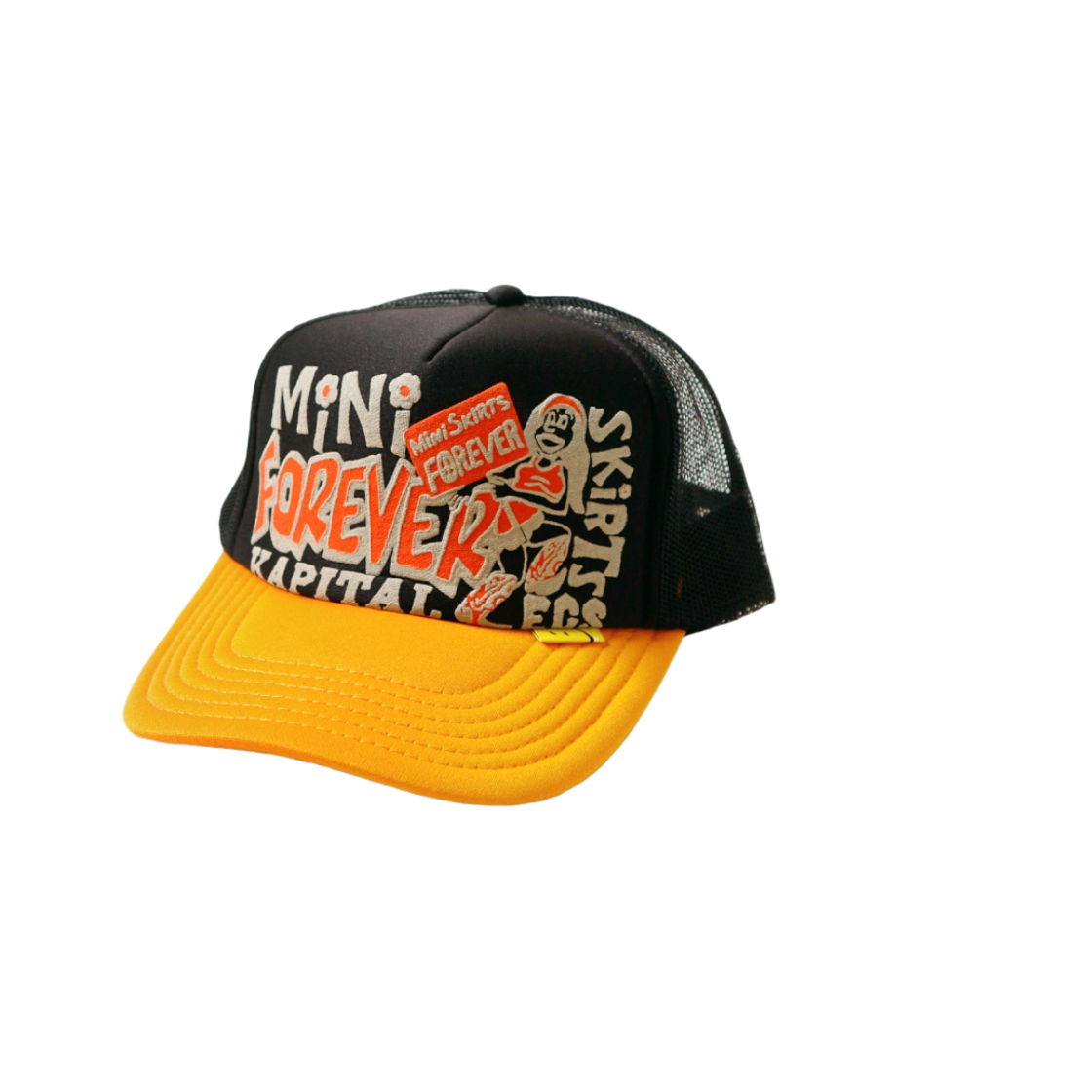캐피탈 레그스 미니 스커트 포에버 트럭 캡 블랙 골드 | Kapital