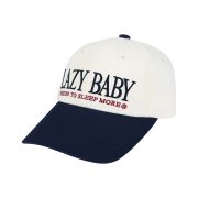 LAZYZ 90s Lazy Baby Ball Cap Ivory/Navy