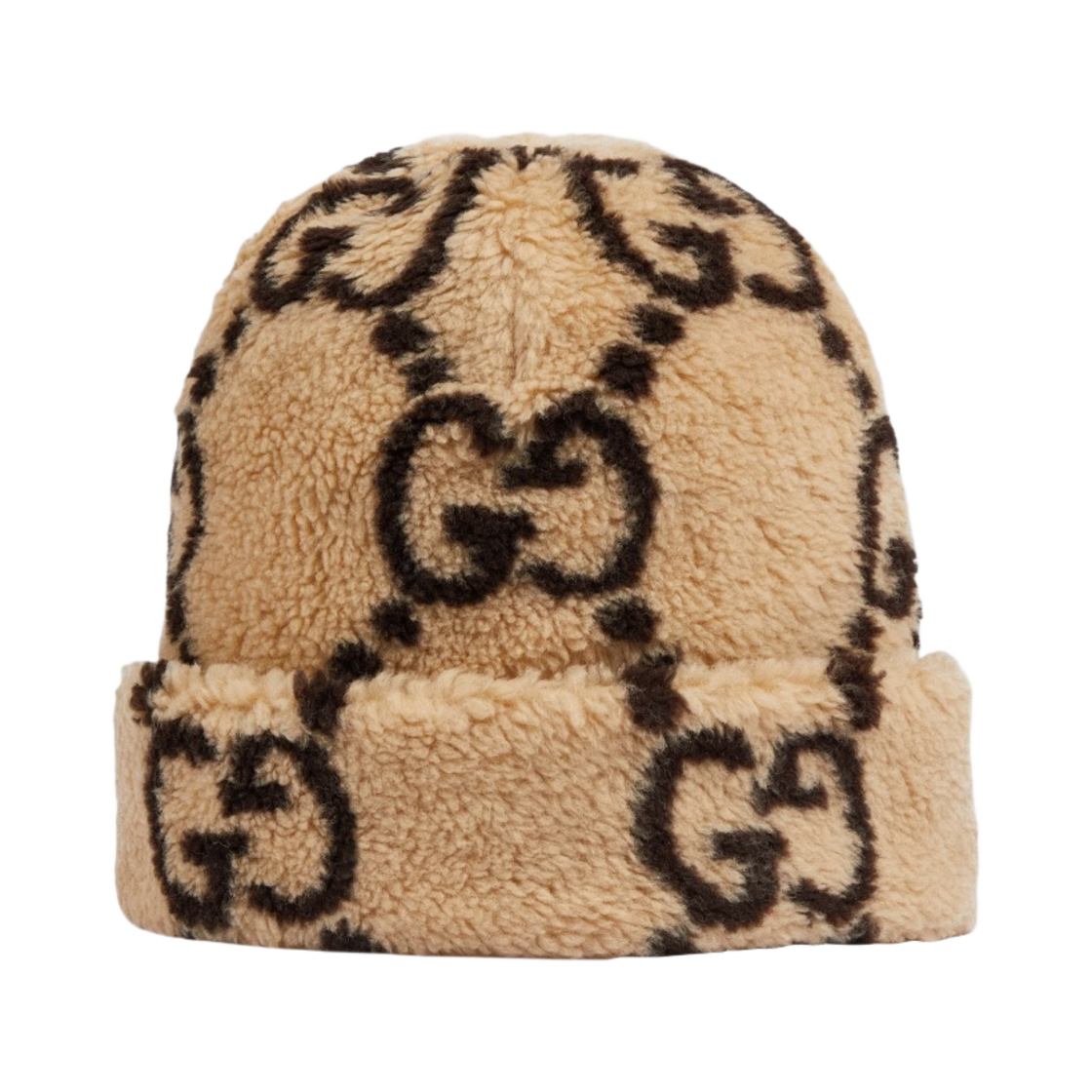 구찌 GG 울 햇 베이지 다크 브라운(Gucci GG Wool Hat Beige Dark Brown) - 1