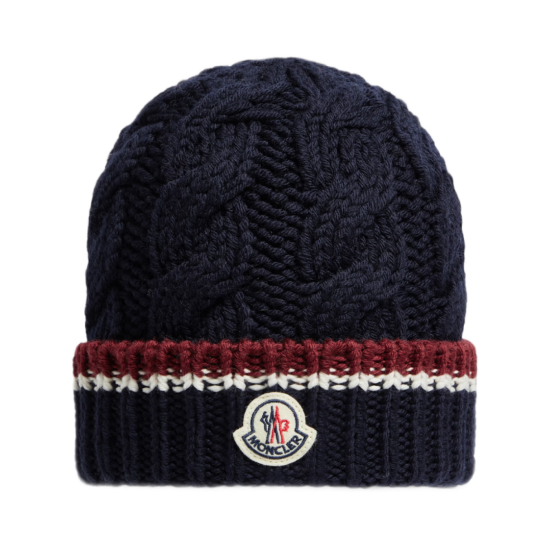 モンクレール　ビーニー　ネイビー　美品 MONCLER モンクレール ニットキャップ メンズ ビーニー ダーク