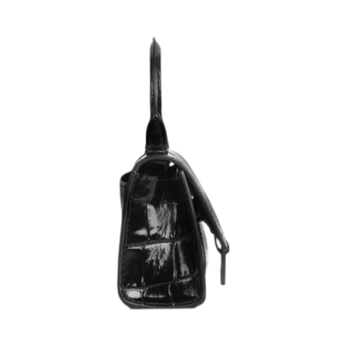 발렌시아가 크로커다일 엠보스 카프스킨 아워글래스 미니 핸드백 블랙(Balenciaga Crocodile Embossed Calfskin Hourglass Mini Handbag Black) - 2