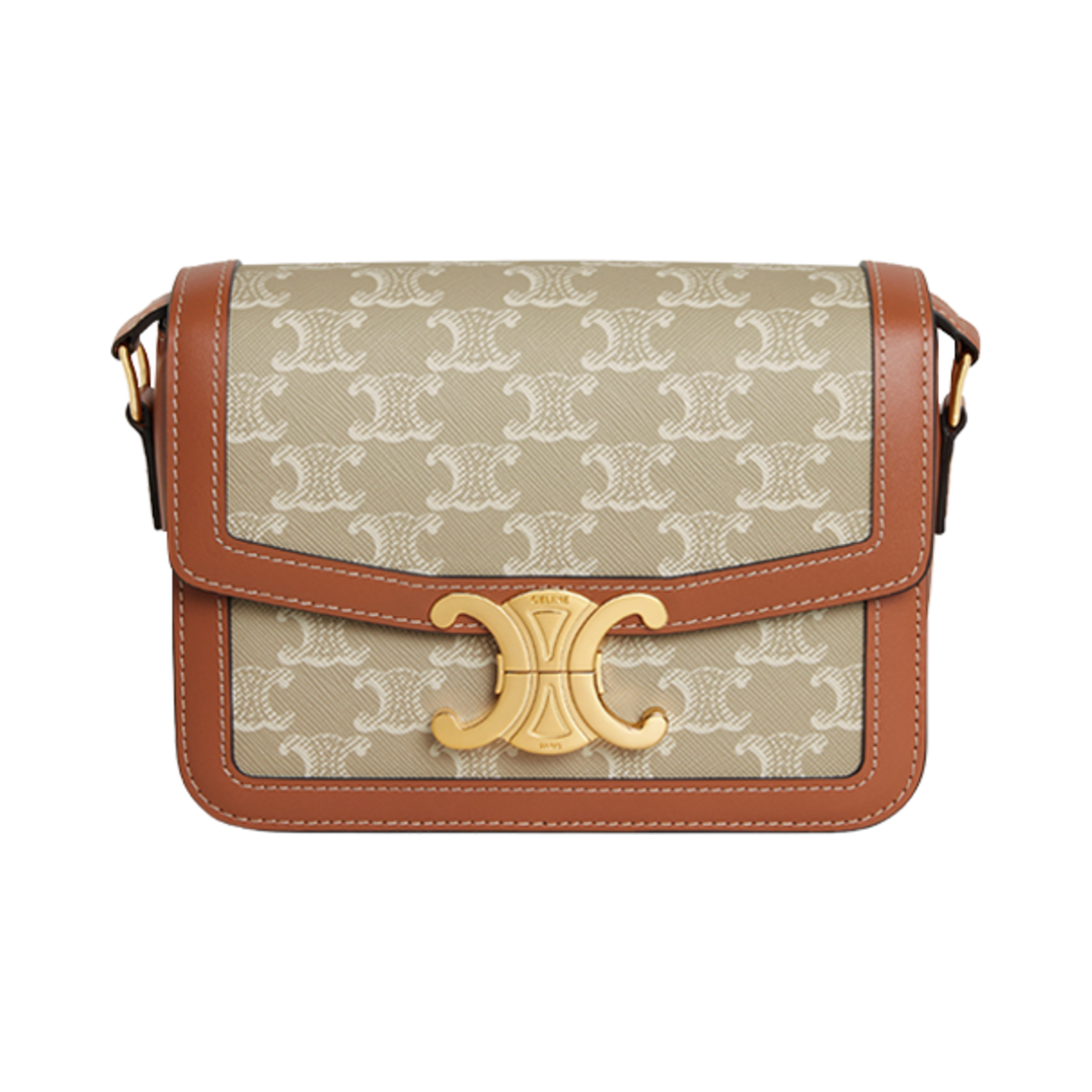 셀린느 틴 트리옹프 백 트리옹프 캔버스 카프스킨 그레지